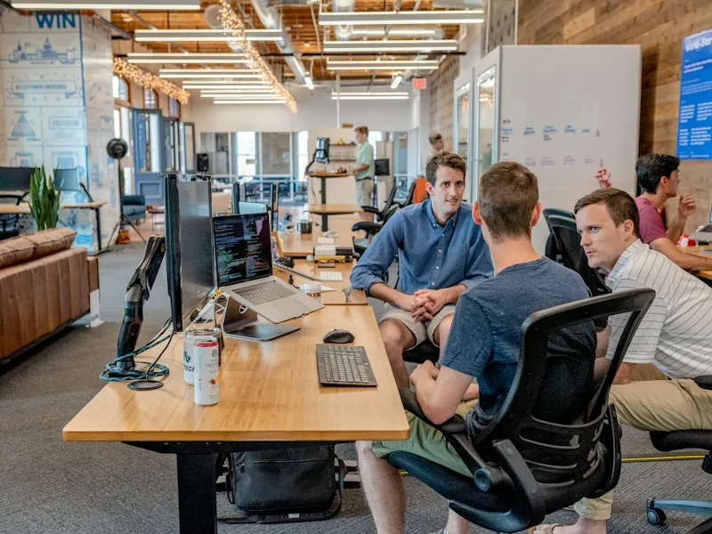 People sharing ideas during a collaborative session